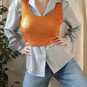 Narandžasti končani crop top