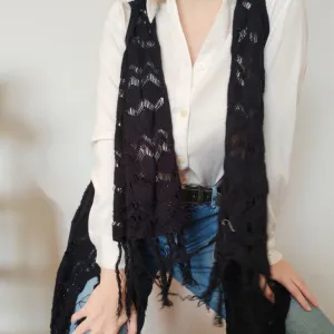 Boho-chic prsluk/kardigan/pončo sa resicama