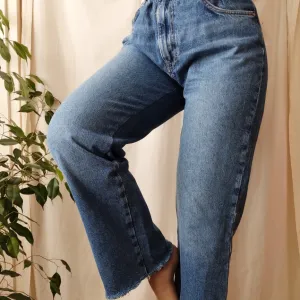 ZARA high-waisted straight leg fit farmerice