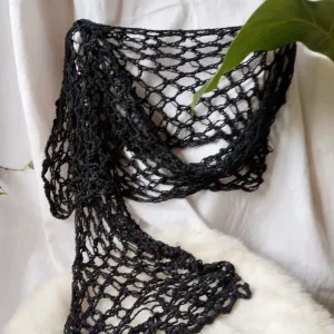 Mrežasti šal / ešarpa sa srebrnim nitima