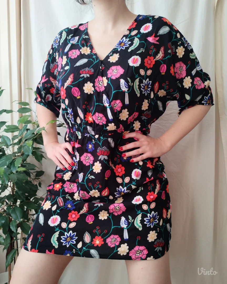 MONOPRIX femme cvetna kratka haljina