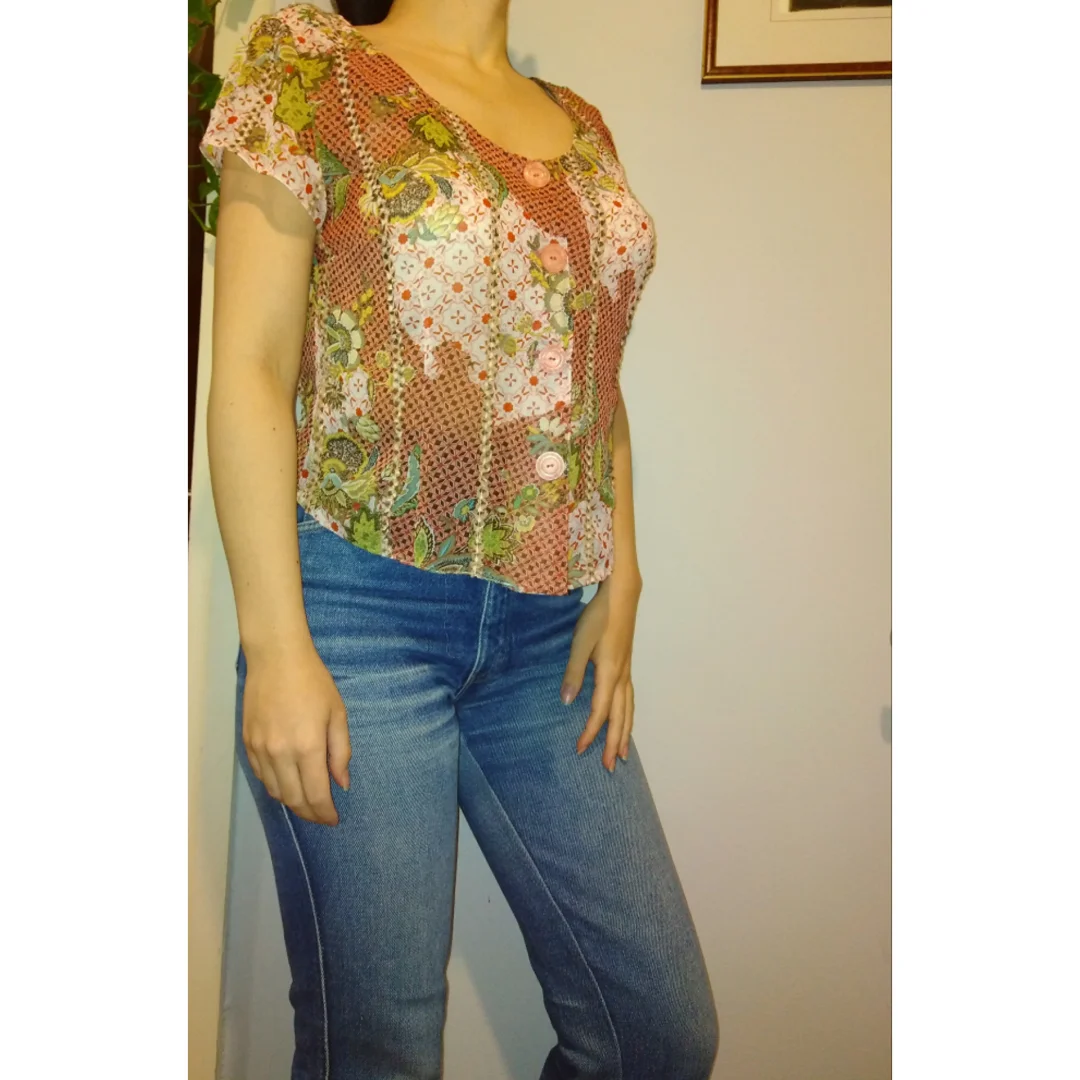 vintage inco cvetna košulja