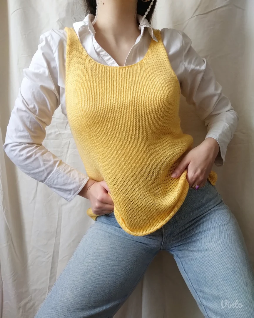 Pleteni žuti prsluk