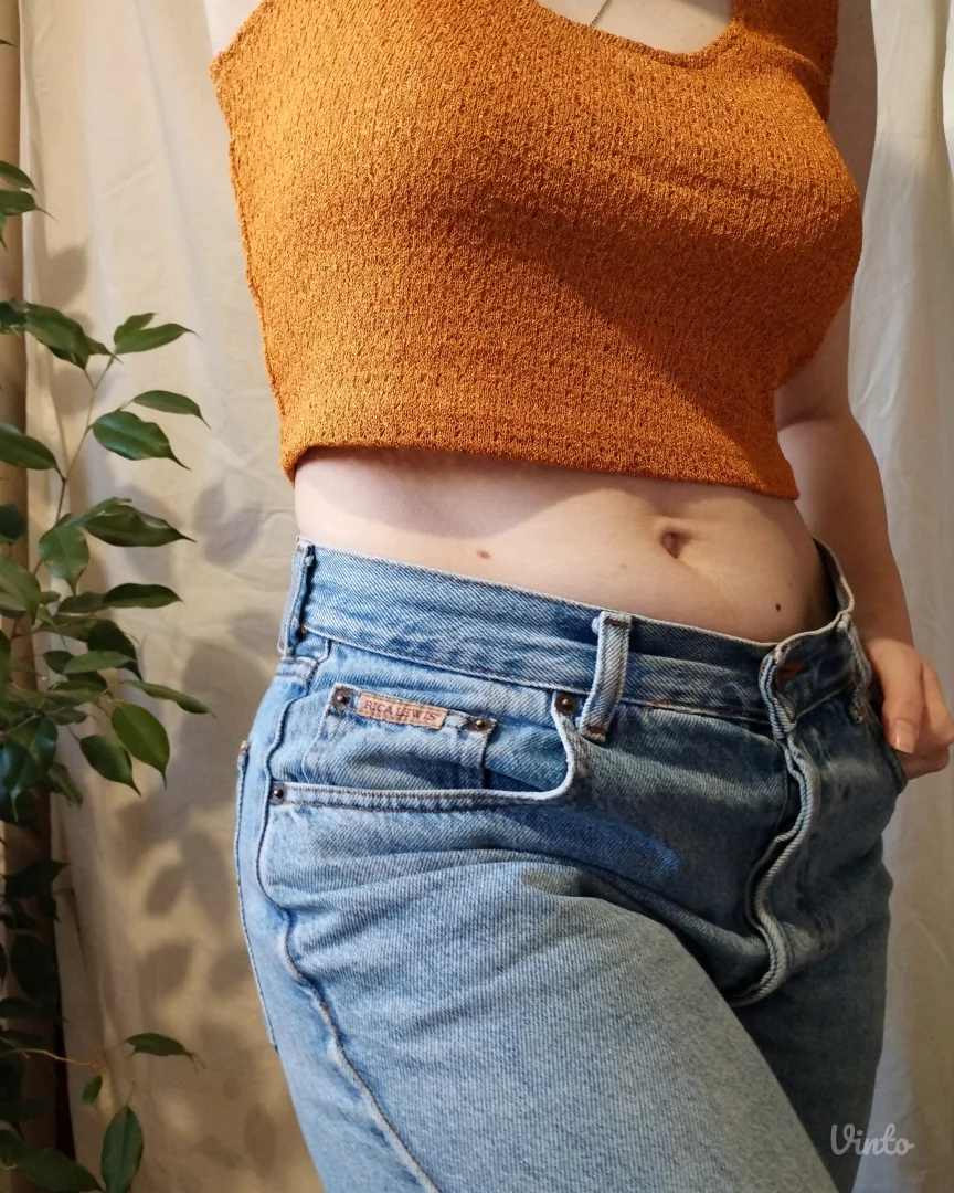 Narandžasti končani crop top