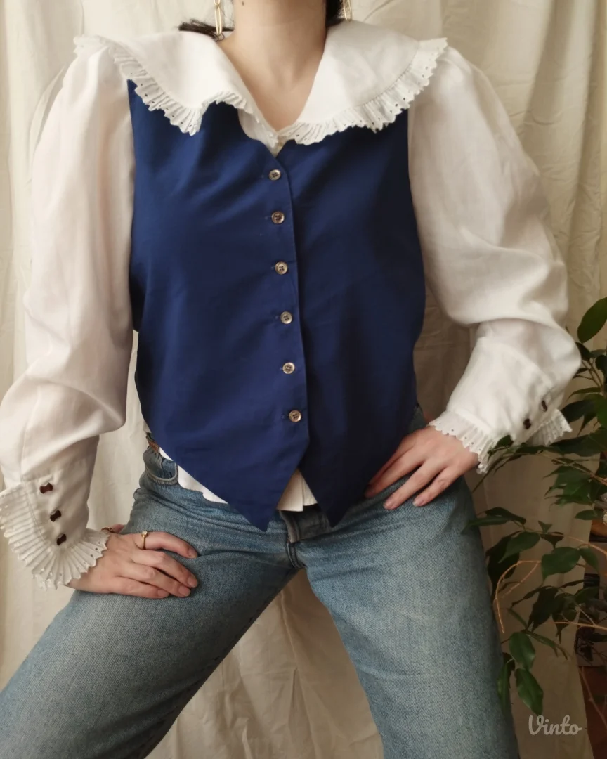 vintage teget prsluk