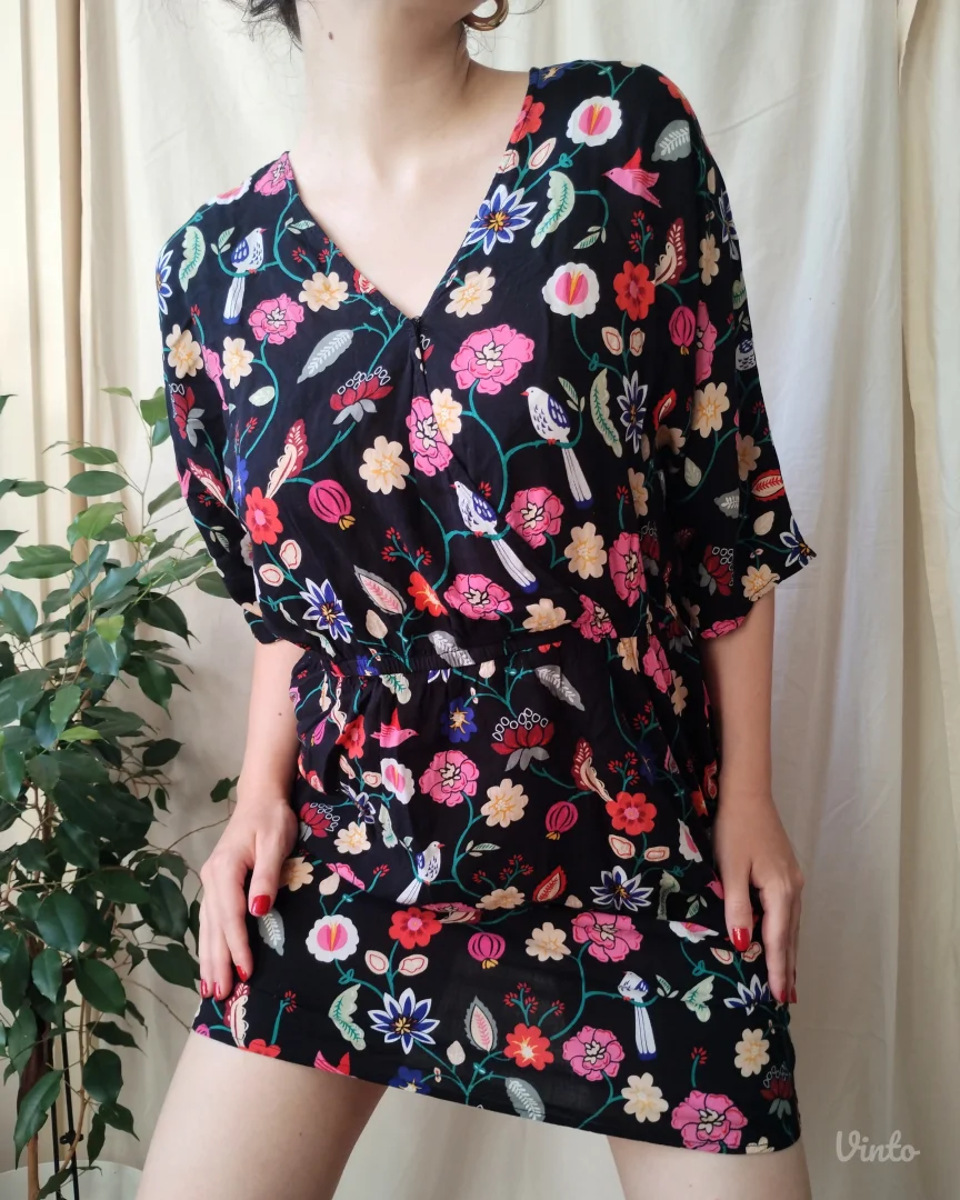 MONOPRIX femme cvetna kratka haljina