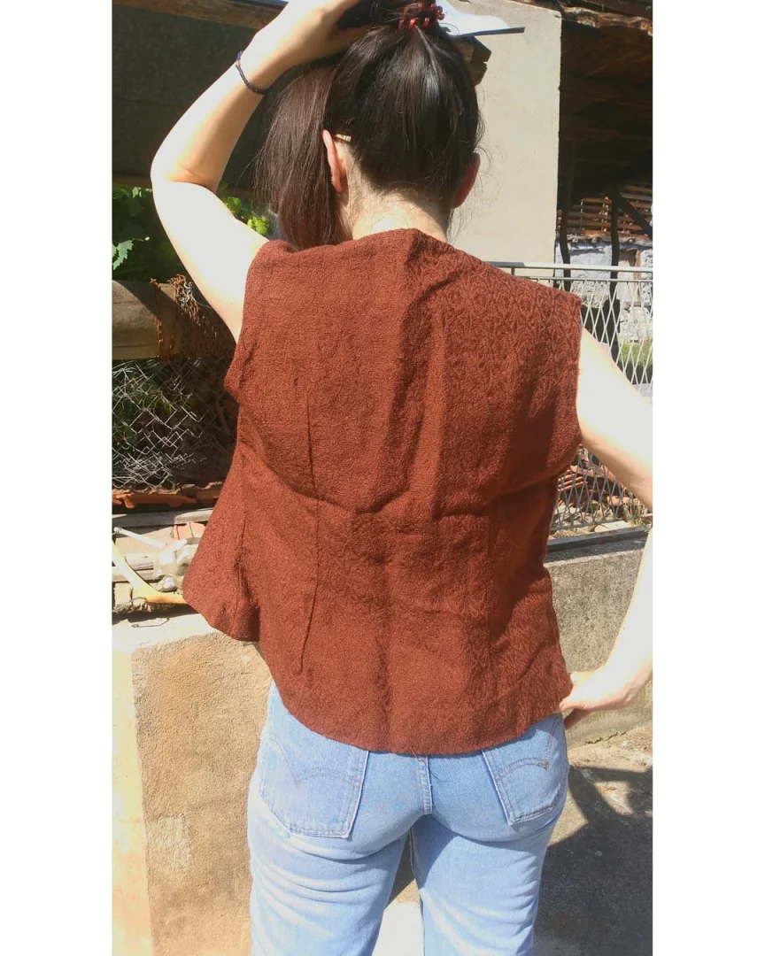 Vintage braon prsluk