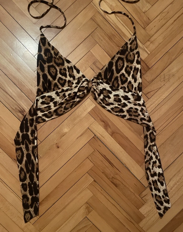 NOVI! Leopard top na vezivanje