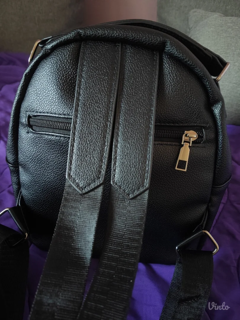 Crni kožni rančić (eko koža)