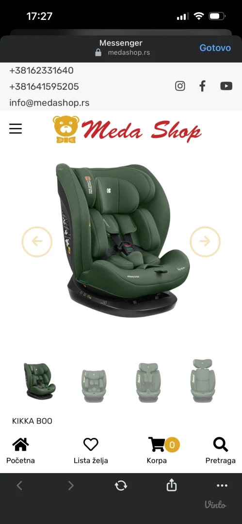 KIKKA BOO auto-sedište