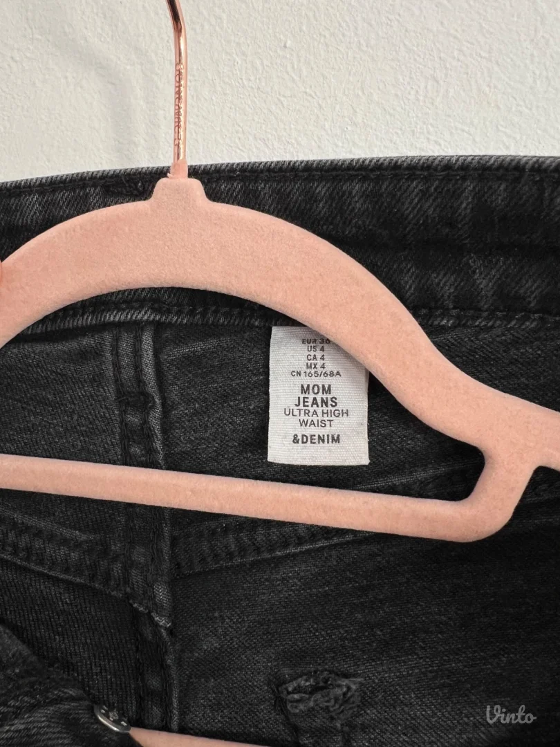 H&M - crne zenske farmerke