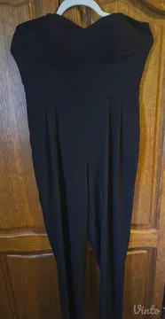 H&M crni top kombinezon