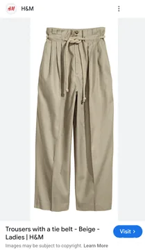 H&M liocel pantalone sa gajtanom