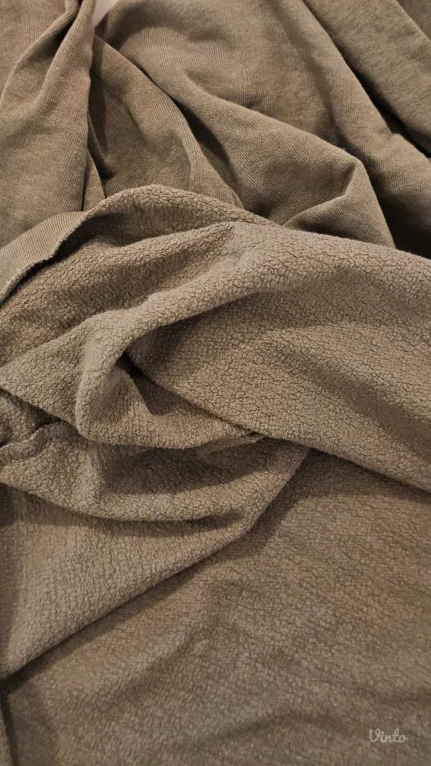 Maslinasta H&M crop dukserica s kapuljačom