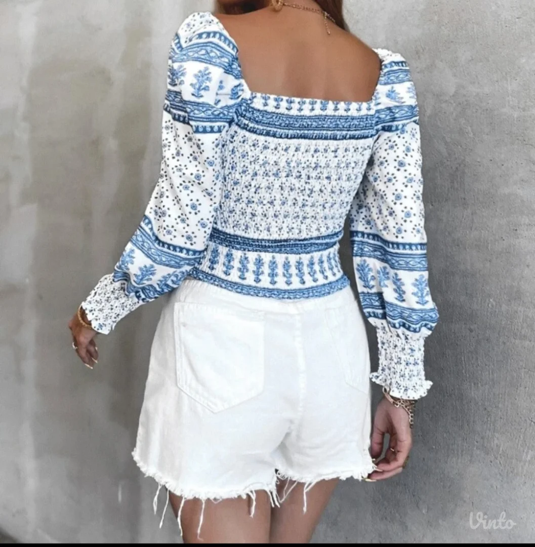 Cvetni Top Puf Rukavi