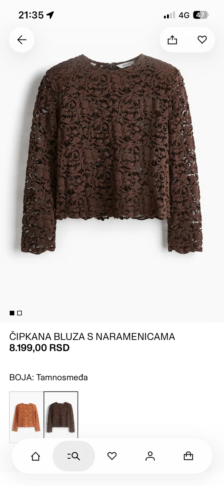 H&M Edition bluza sa naramenicama