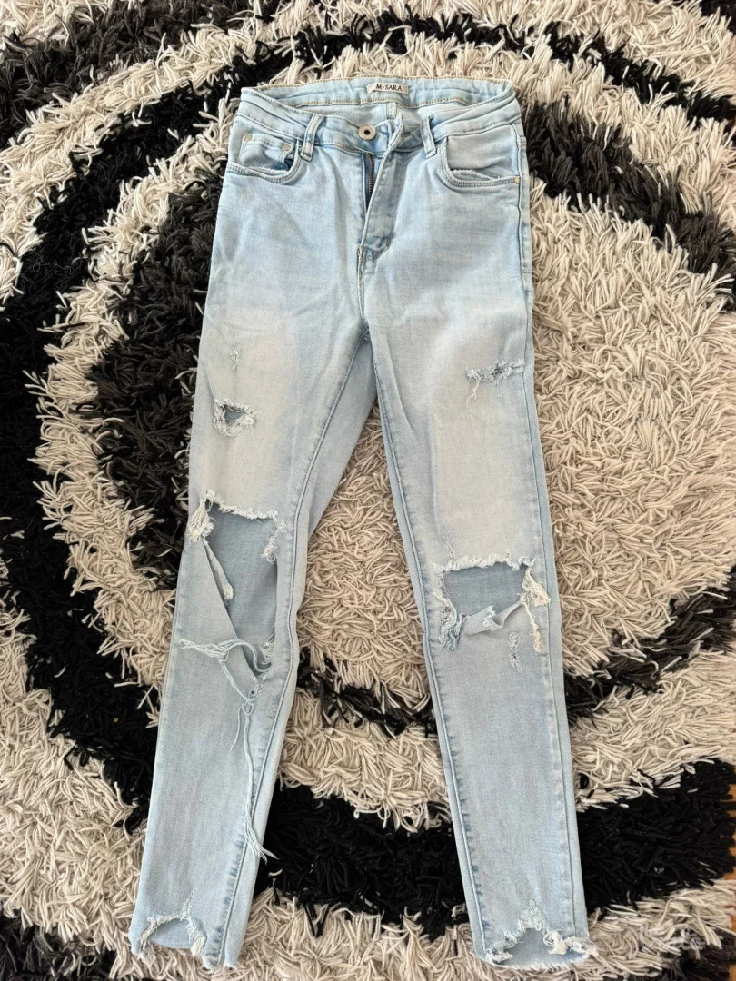 M-SARA Svetle "Ripped" Farmerke