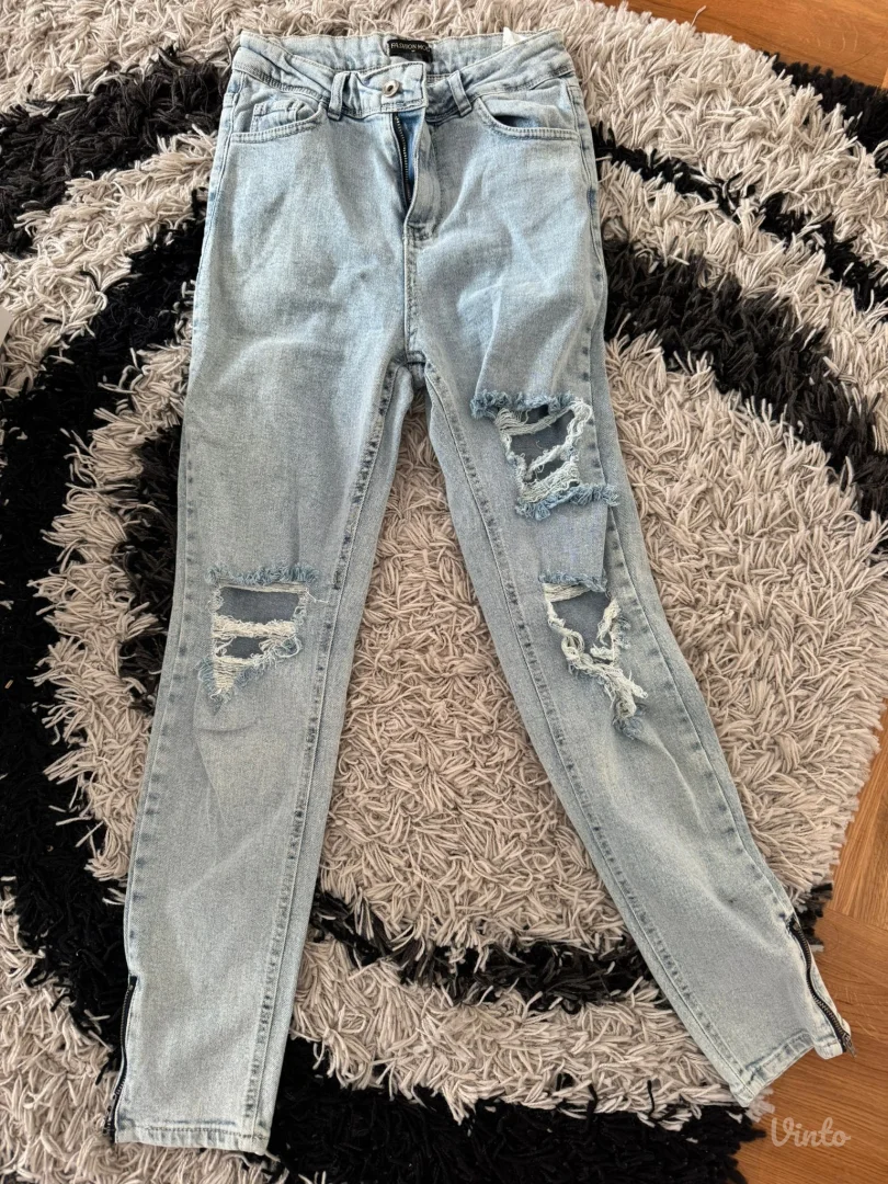 Atraktivne FASHION MODE farmerke – Prorezi napred i pozadi