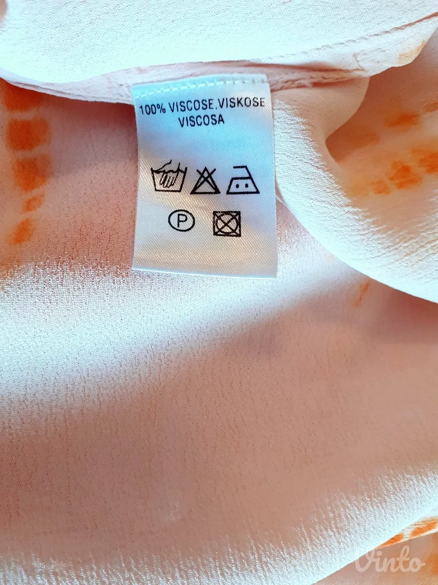Haljina, VISKOZA 100%, roza-oranž, NENOŠENA