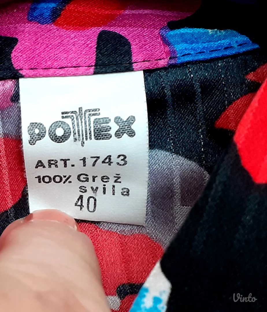 Košulja, grež svila 100%, cvetni dezen