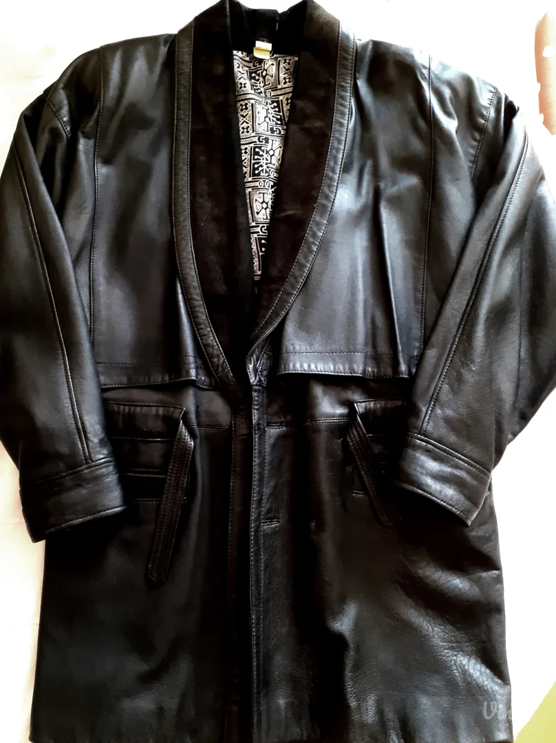 Mantil-jakna, prirodna koža