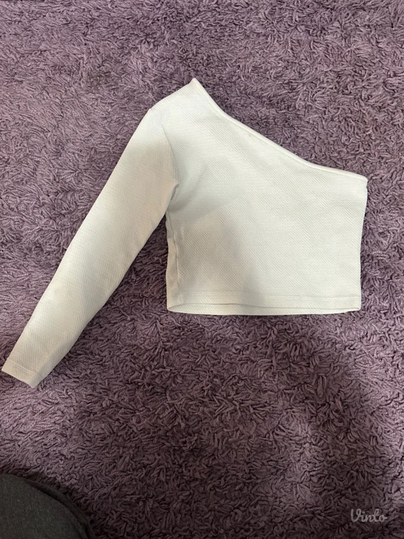 beli top bez jednog rukava XXS