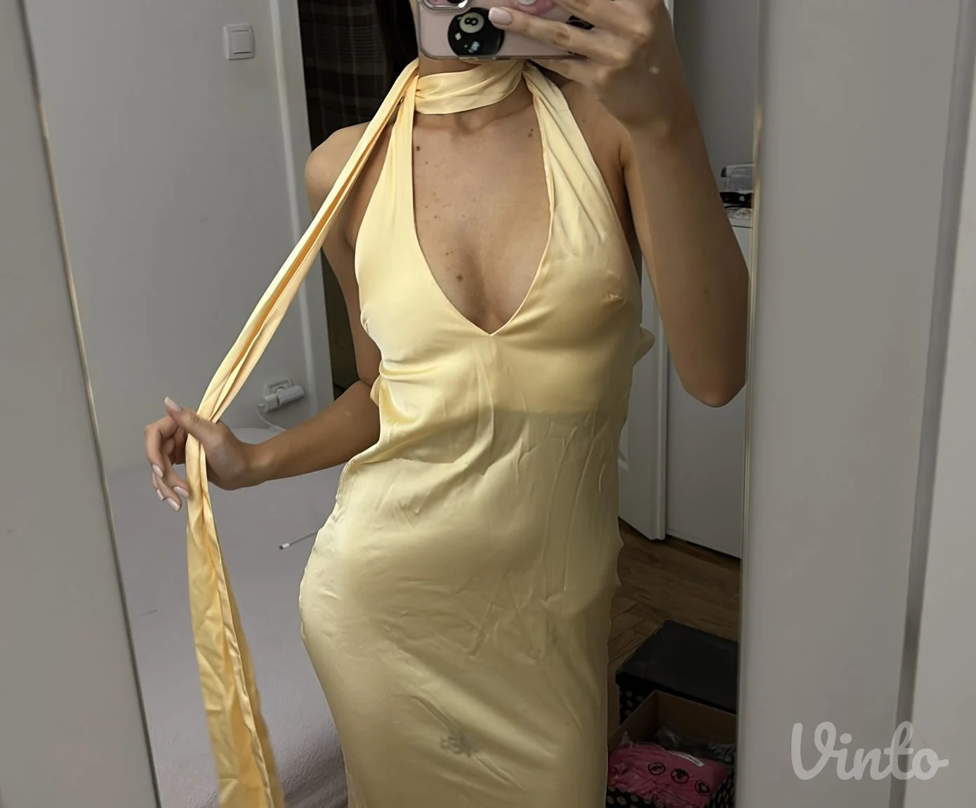 Shein zuta haljina