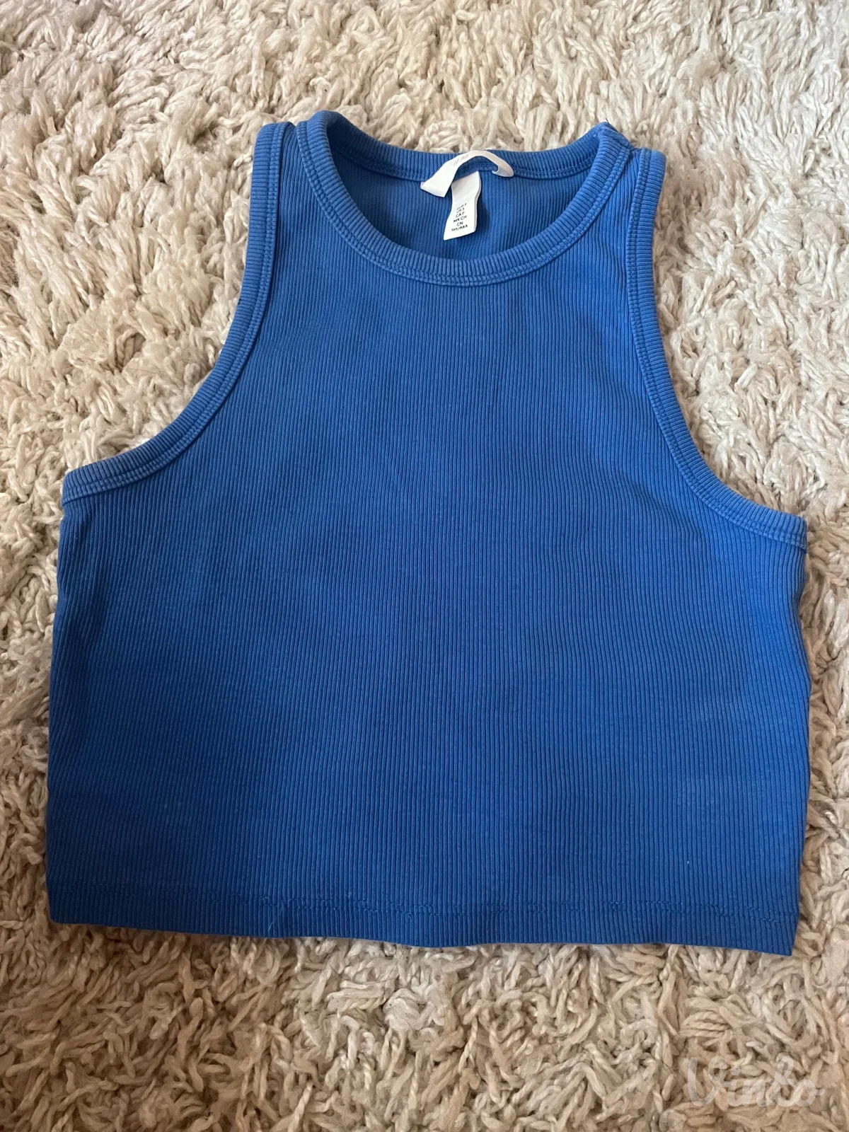 plavi krop top