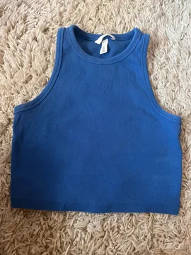 plavi krop top