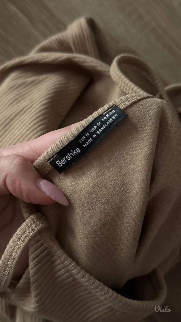 Bershka - Bež Dugačka Haljina M