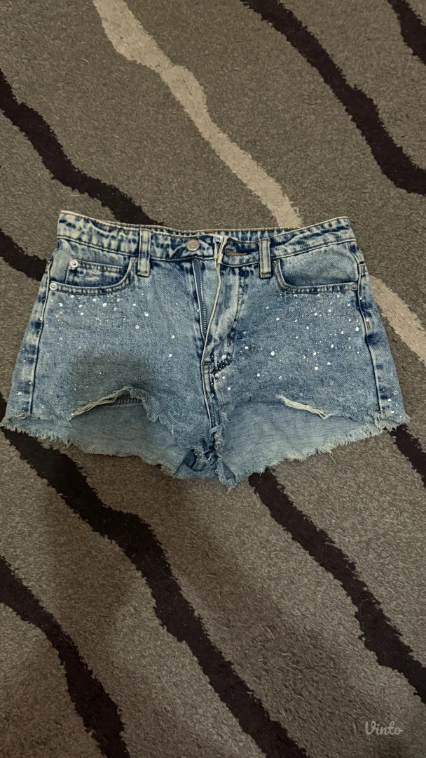 Cropp - Denim Šorc sa cirkonima XS/34