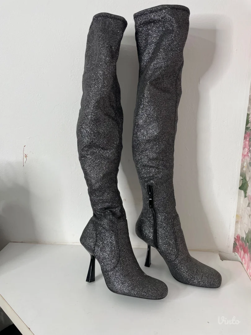 Zara Glitter čizmice 36