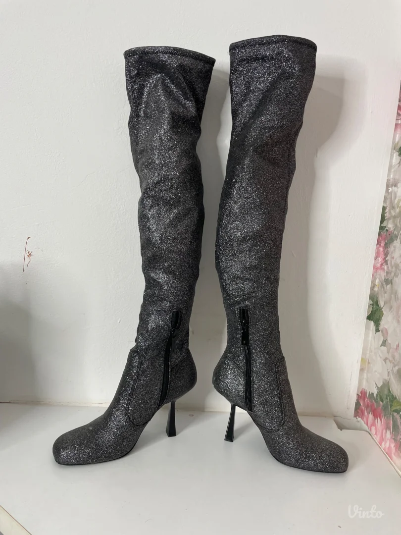 Zara Glitter čizmice 36