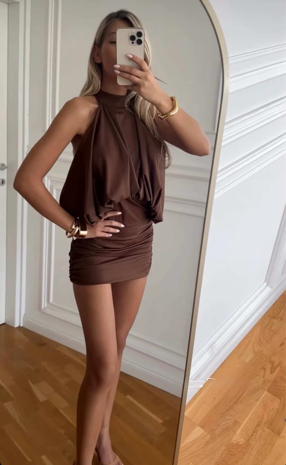 Nova haljina braon mini