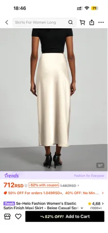 Perla midi suknja