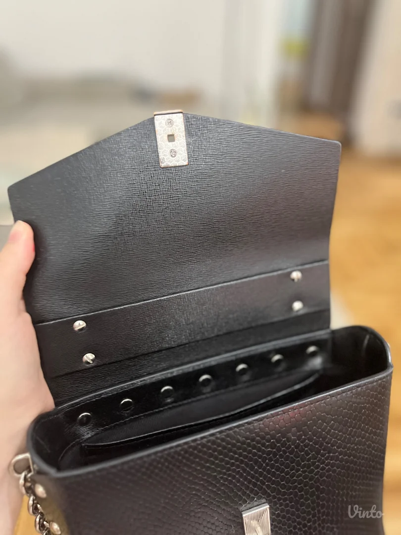 Mona crna kožna torba