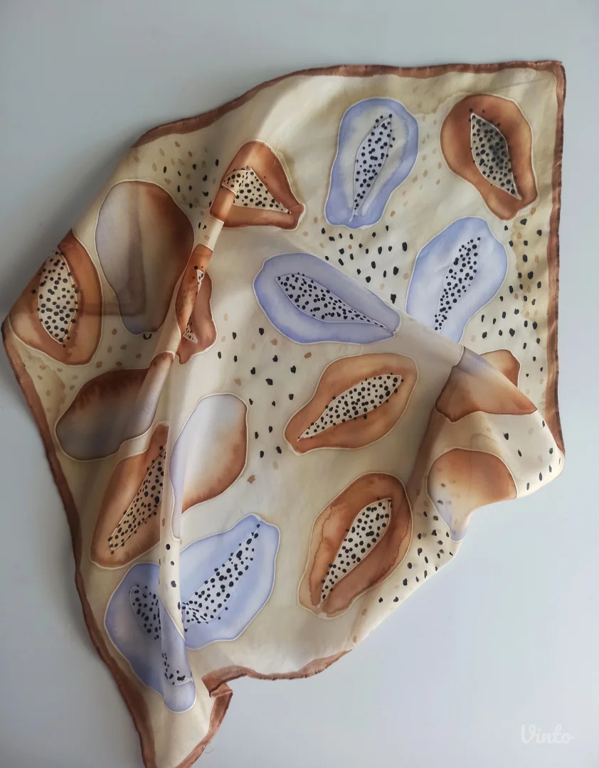 Ručno oslikana marama - 100% svila