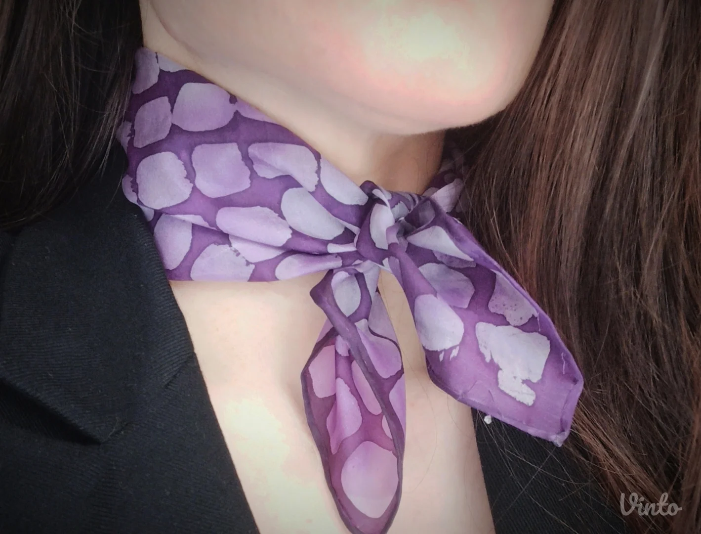 Unikatna ručno oslikana marama - 100% svila