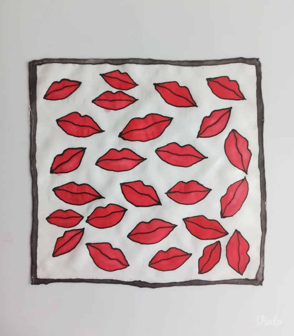 Ručno oslikana mini svilena marama