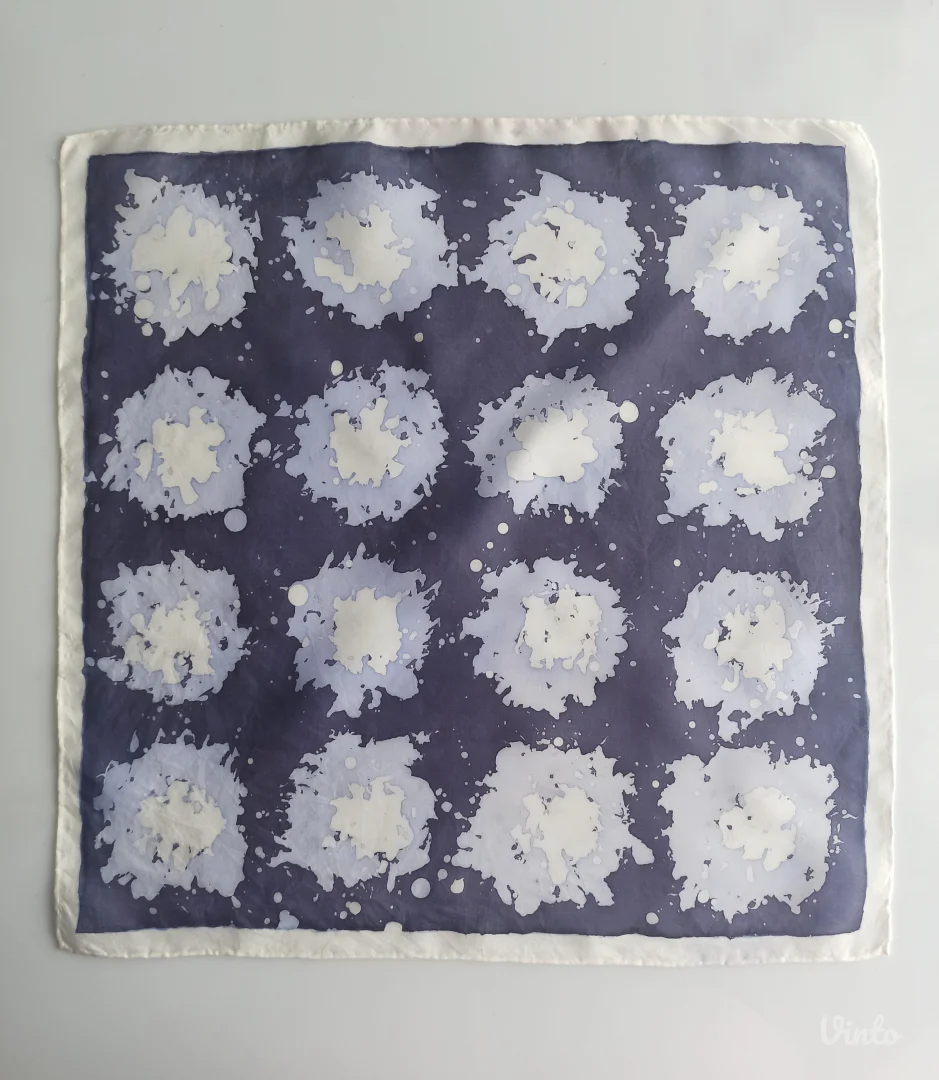 Unikatna ručno oslikana marama - 100% svila