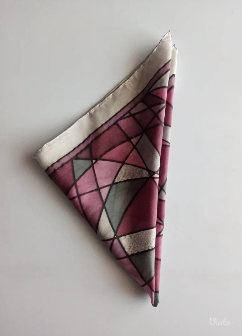 Unikatna ručno oslikana marama - 100% svila