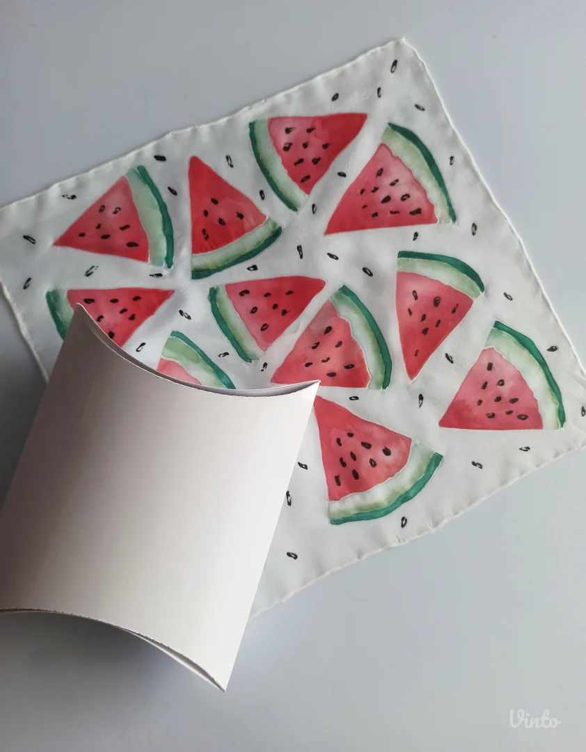 Ručno oslikana mini svilena marama