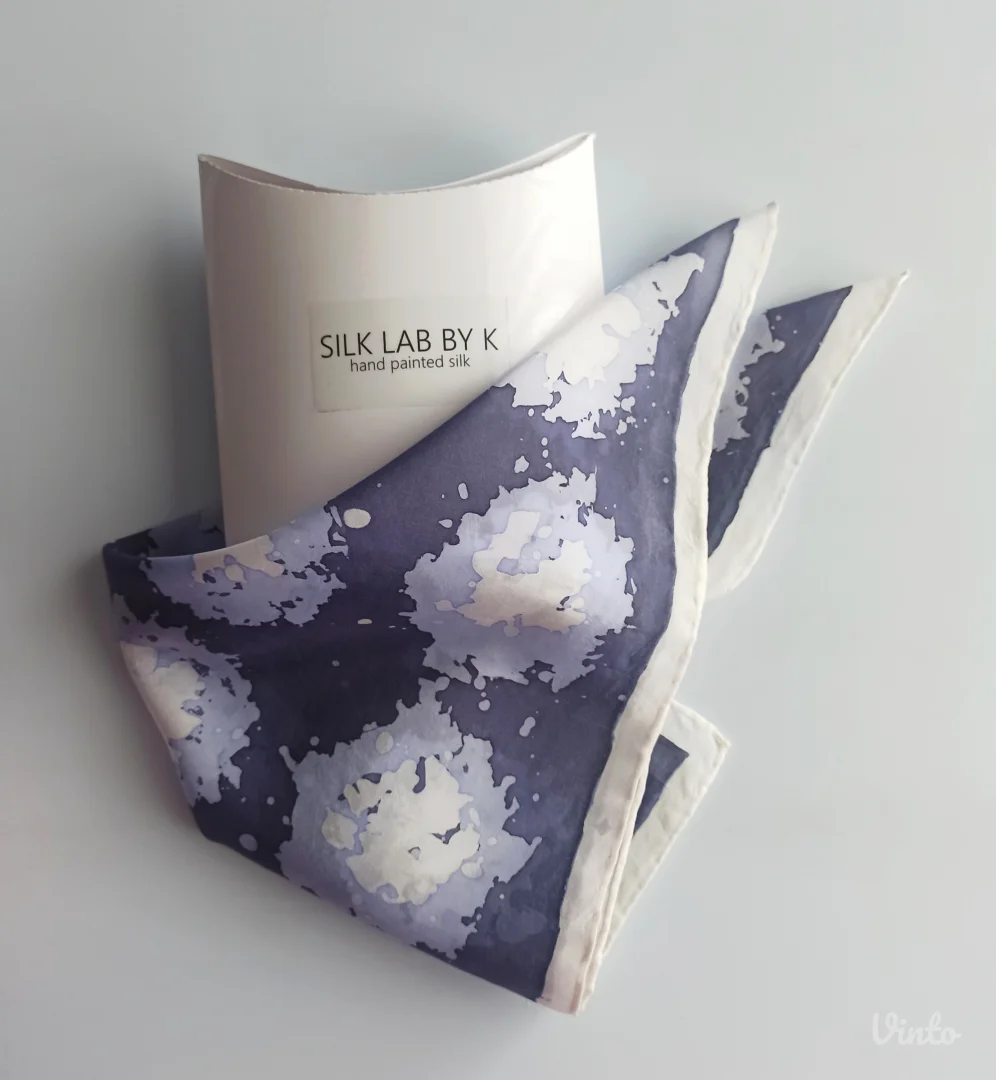 Unikatna ručno oslikana marama - 100% svila