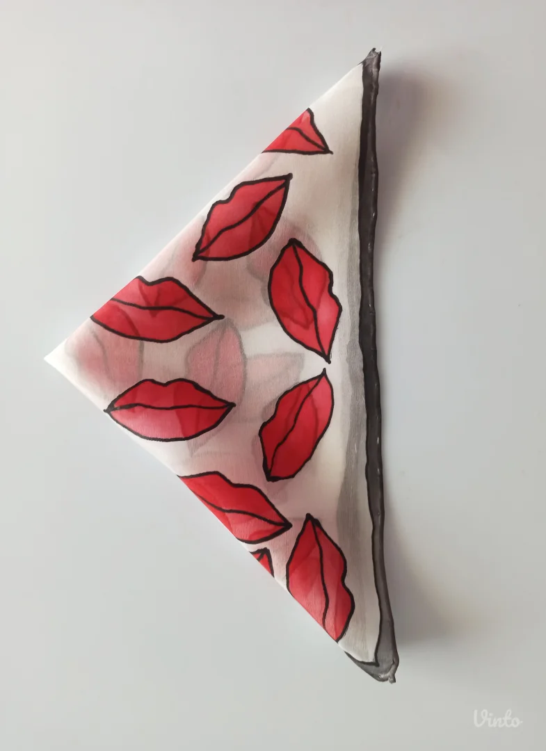 Ručno oslikana mini svilena marama