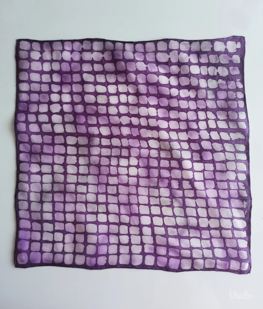 Unikatna ručno oslikana marama - 100% svila