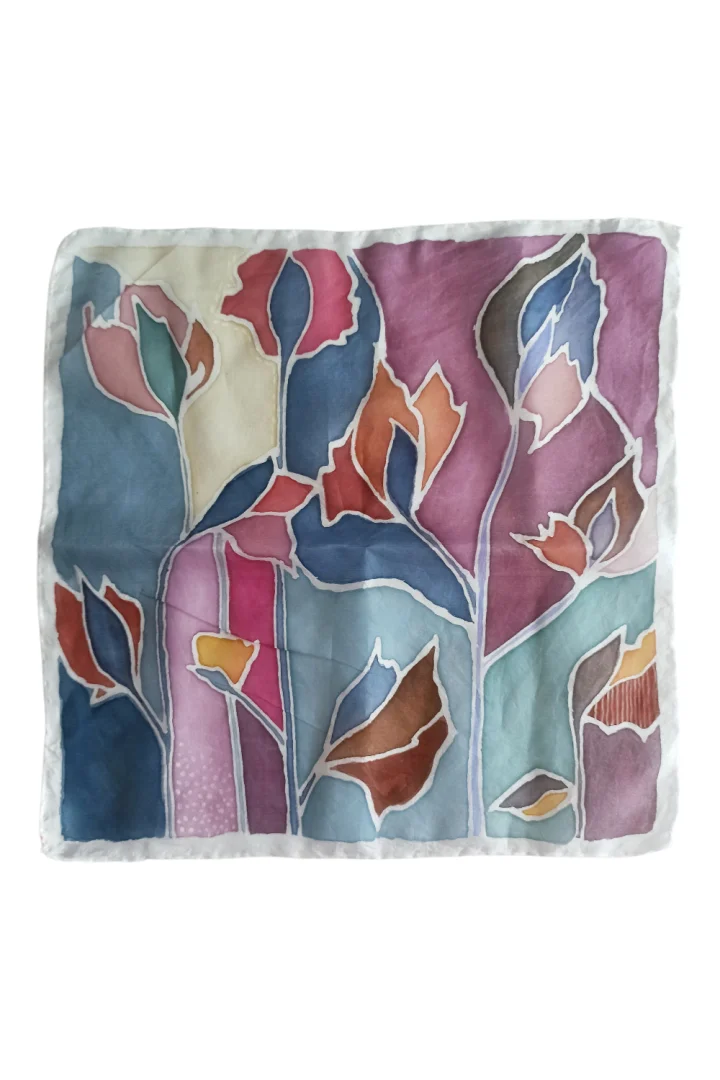 Ručno oslikana mini svilena marama