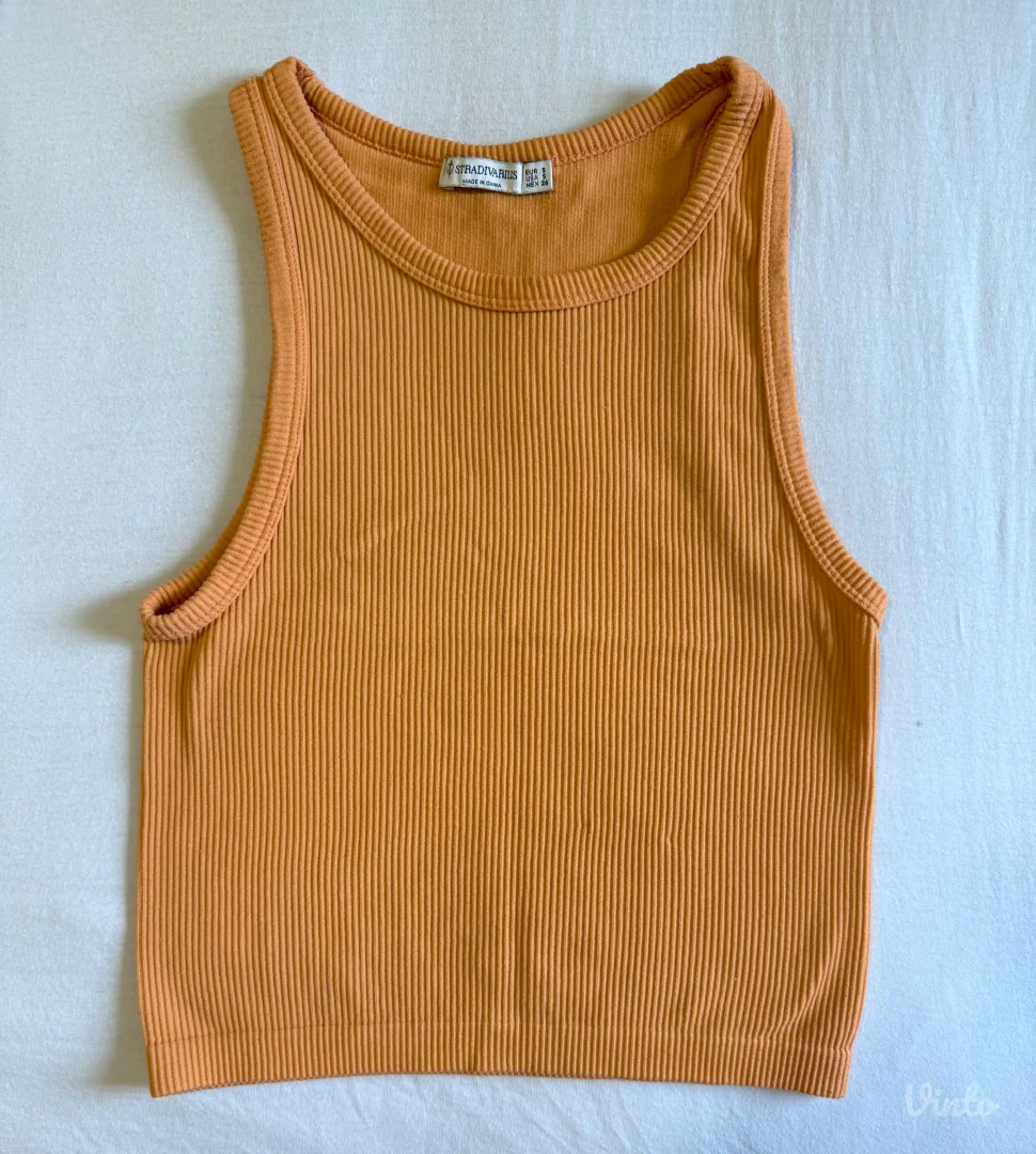 Stradivarius - Narandzasti crop top
