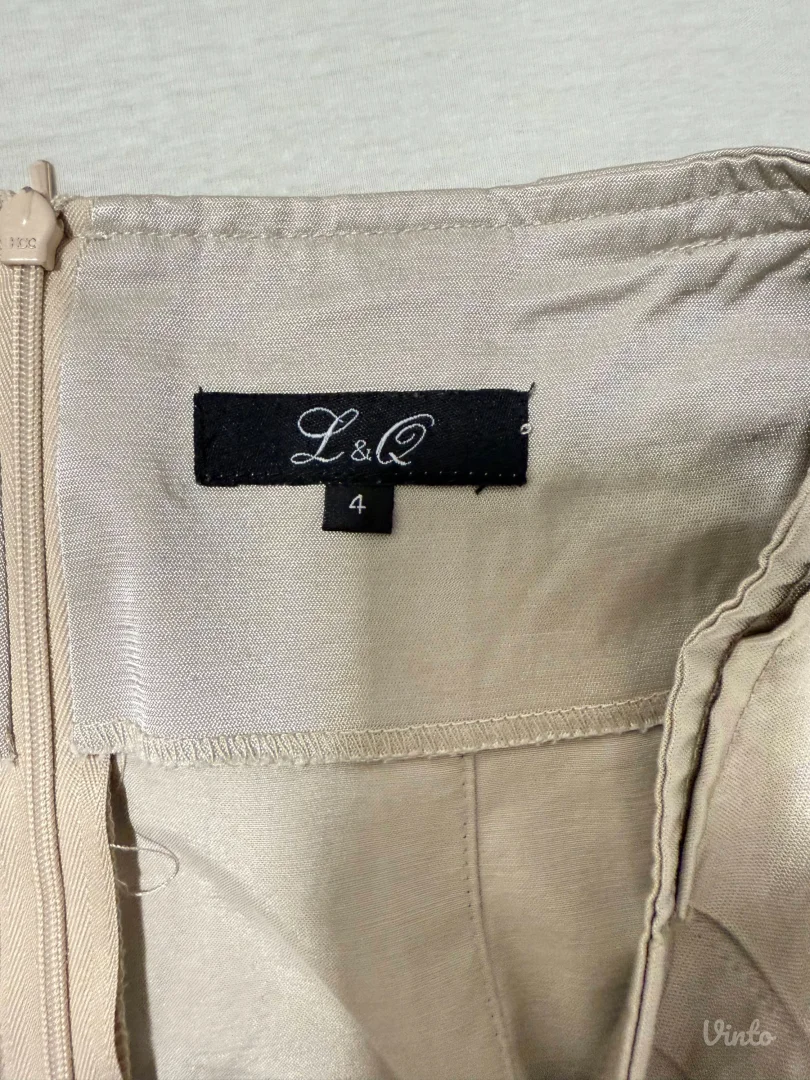 L&Q - Bež suknja sa džepovima