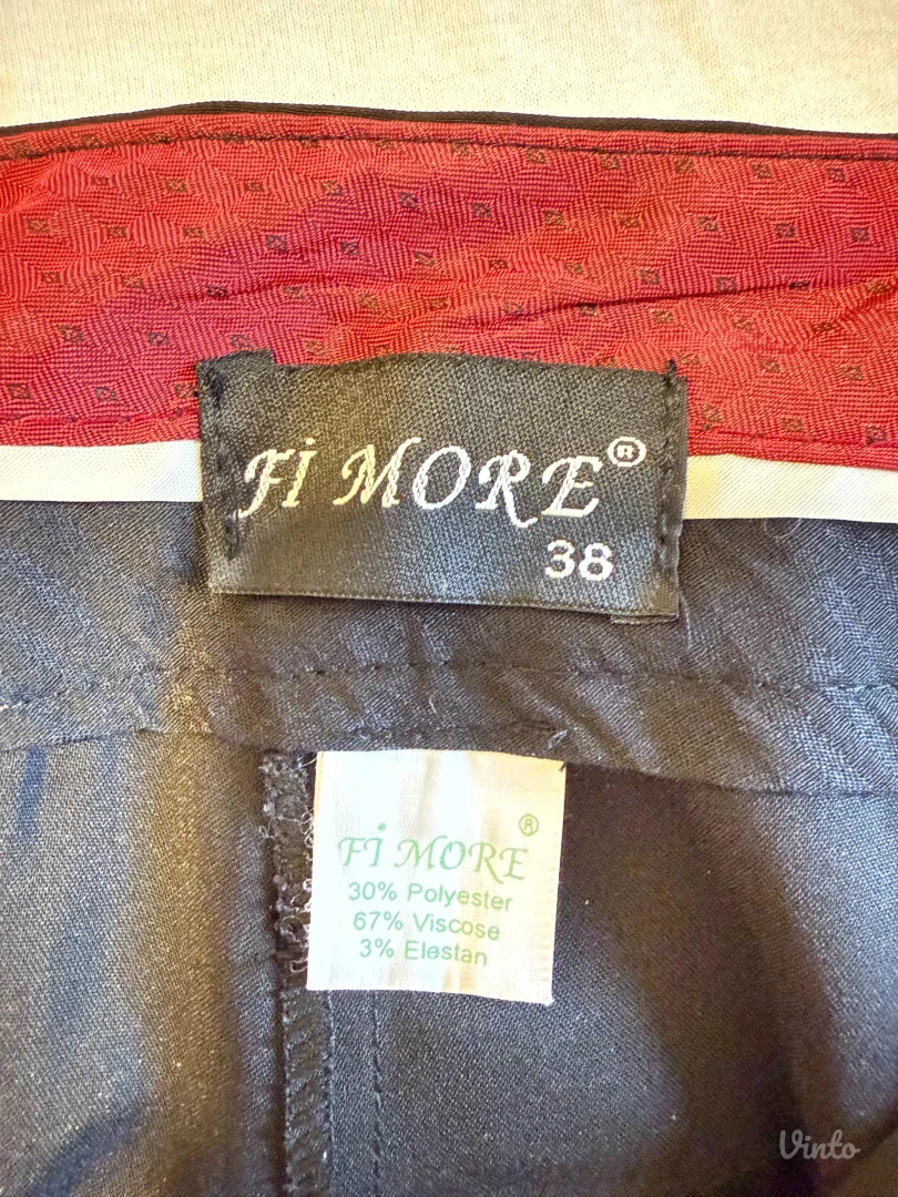 Fi More - Crne elegantne pantalone