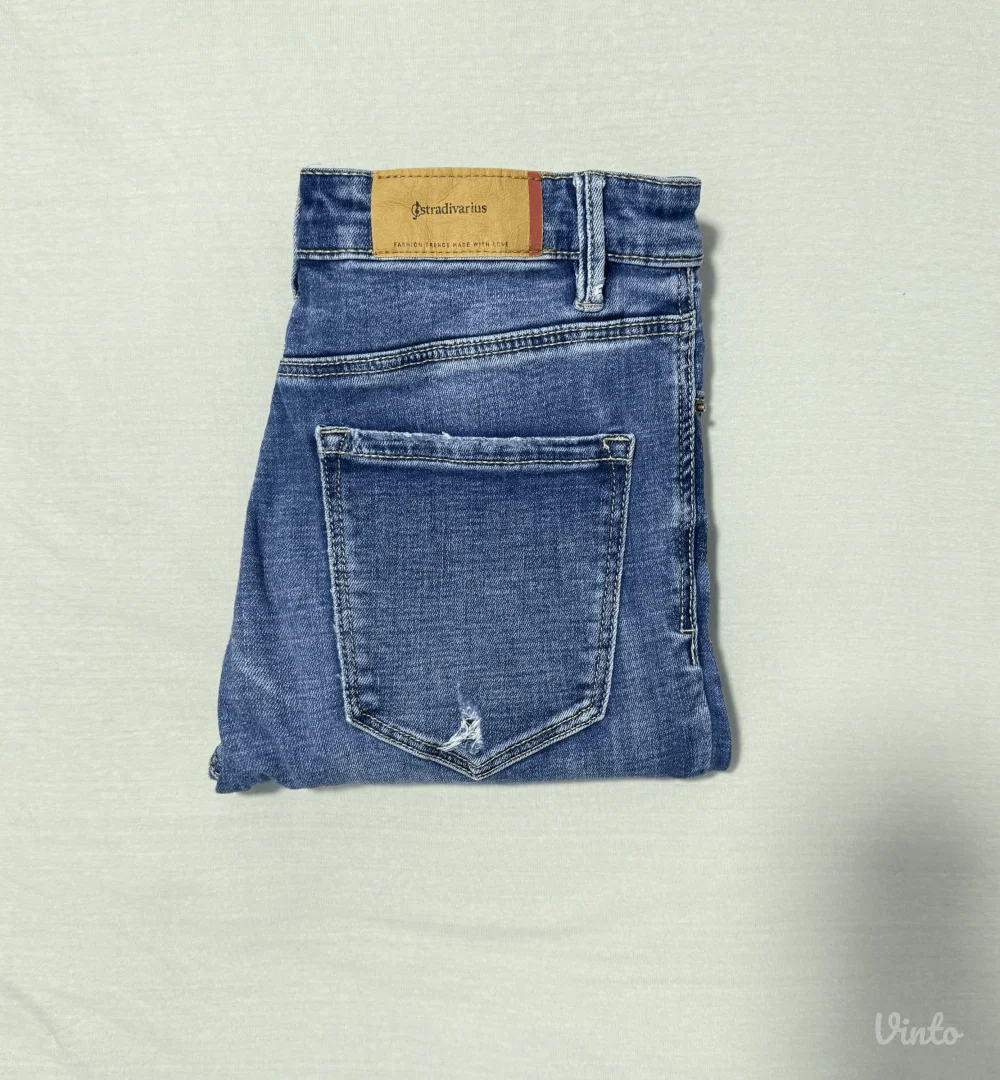 Stradivarius - Super high-waist farmerke